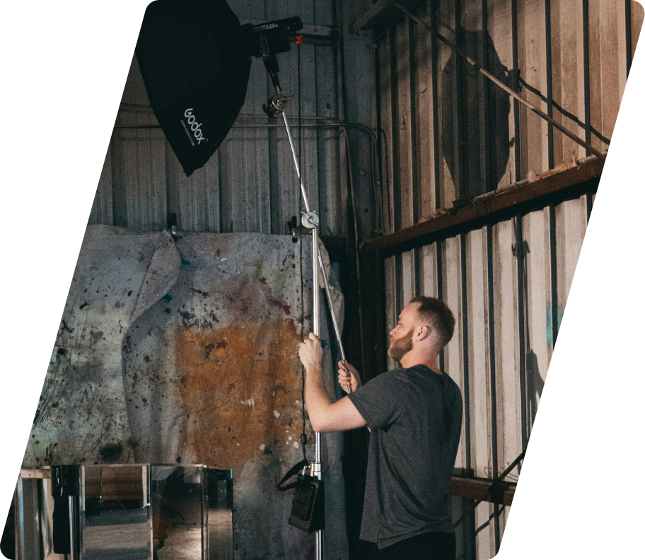 Media production lighting setup